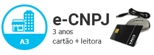 e-CNPJ A3 em Cartão + leitor