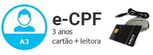 e-CPF A3 em Cartão + Leitor